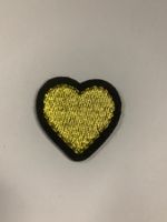 Herz Gold Badge, Patch, Bügelbild