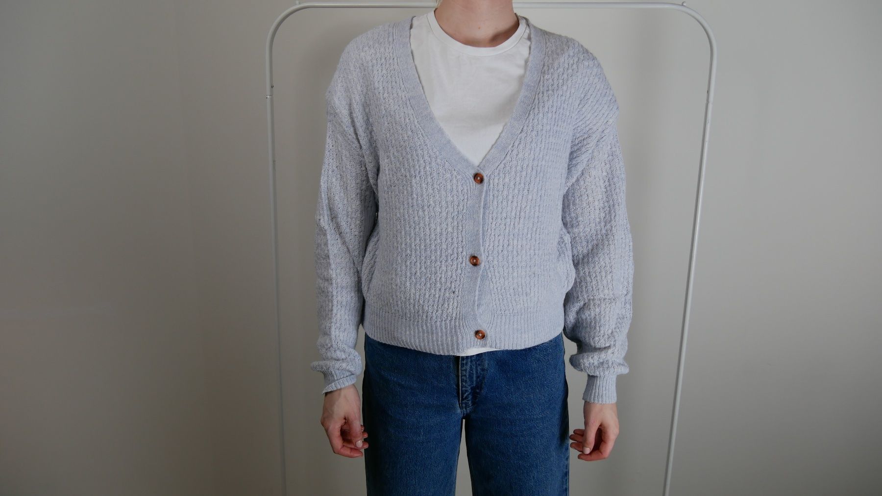 Na-kd Giacche: NAKD Strickjacke Weste Cardigan hellblau – Nuovo (secondo la descrizione) da Zürich venduto da julia_vina 3