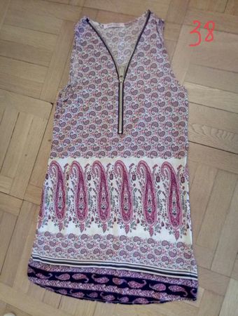 Tunique sans manches motif cachemire taille 38 été léger
