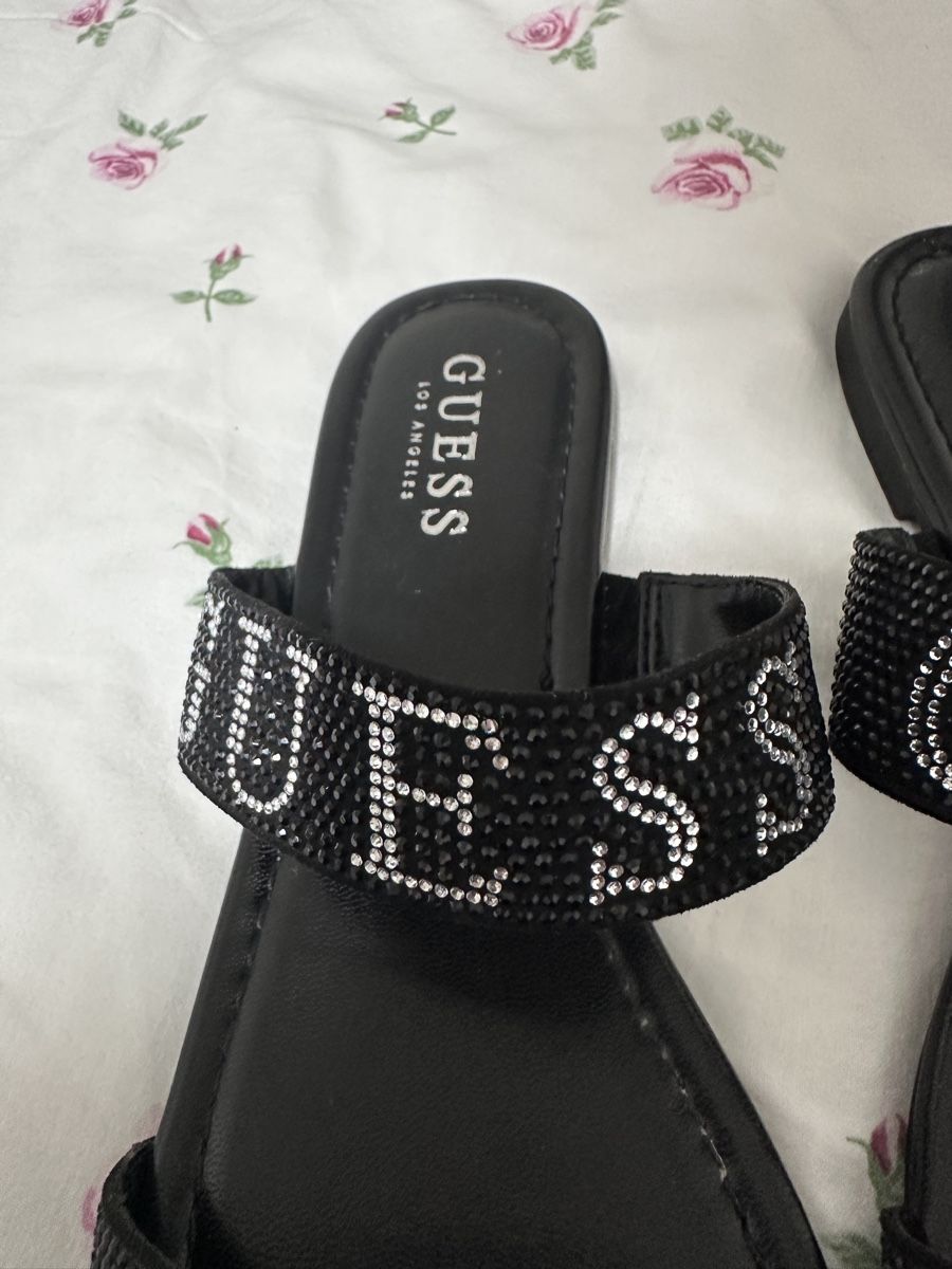 Guess Scarpe da donna: Guess Sandalen Schwarz Glitzer – Nuovo (secondo la descrizione) da Oberurnen venduto da nes_8xqt 2
