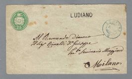 1876, 25 RP. TÜBELI NACH MAILAND, STAB-0 LUDIANO + SEMIONE