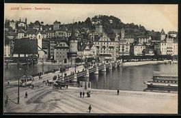 Luzern, Strassenbahn auf der Seebrücke