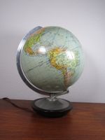 Globus Columbus Duo Mini Leuchtglobus Glas 1960er Jahre