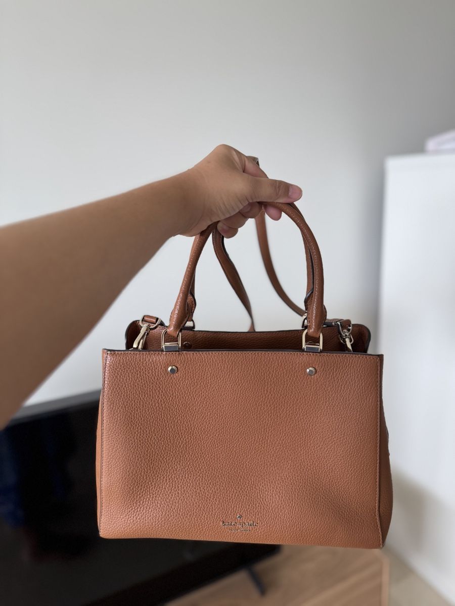 Kate Spade Borse da donna: Kate Spade handbag brown pebble leather medium good conditio – Usato da Genève venduto da desti_prtw 1