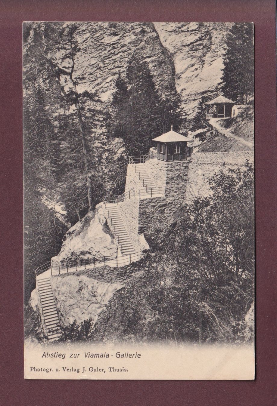 Cartoline postali: Abstieg zur VIAMALA-Gallerie – Usato da Pully venduto da nicecards