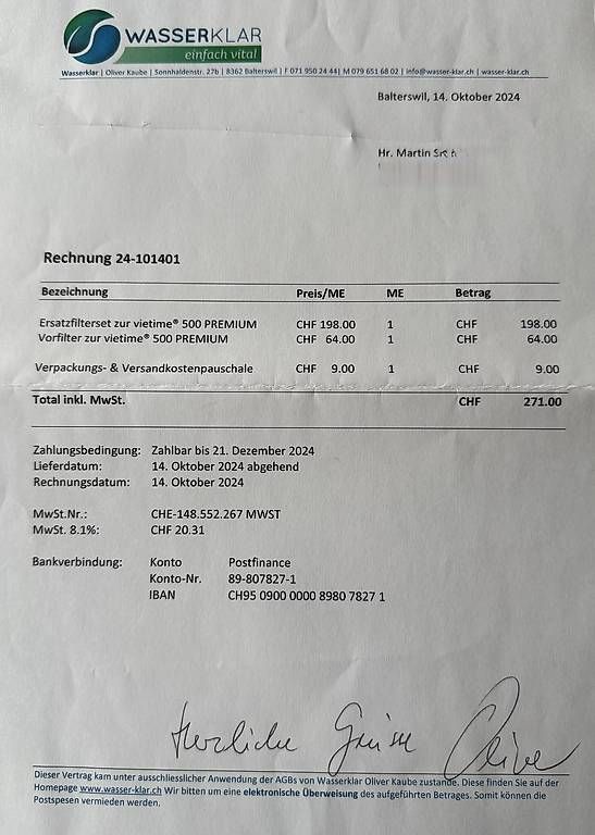 Sanitär: Unterschrank Wasserfilter – Gebraucht aus Biberist von Reto29 2