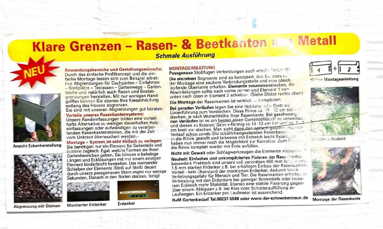 Zäune: Beet- und Rasenkanten 50 Ex. – Neu (gemäss Beschreibung) aus Weisslingen von Jilly03 8