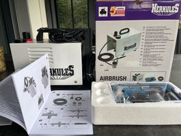 Herkules Airbrush-Komplettset mit Kompressor – neuwertig