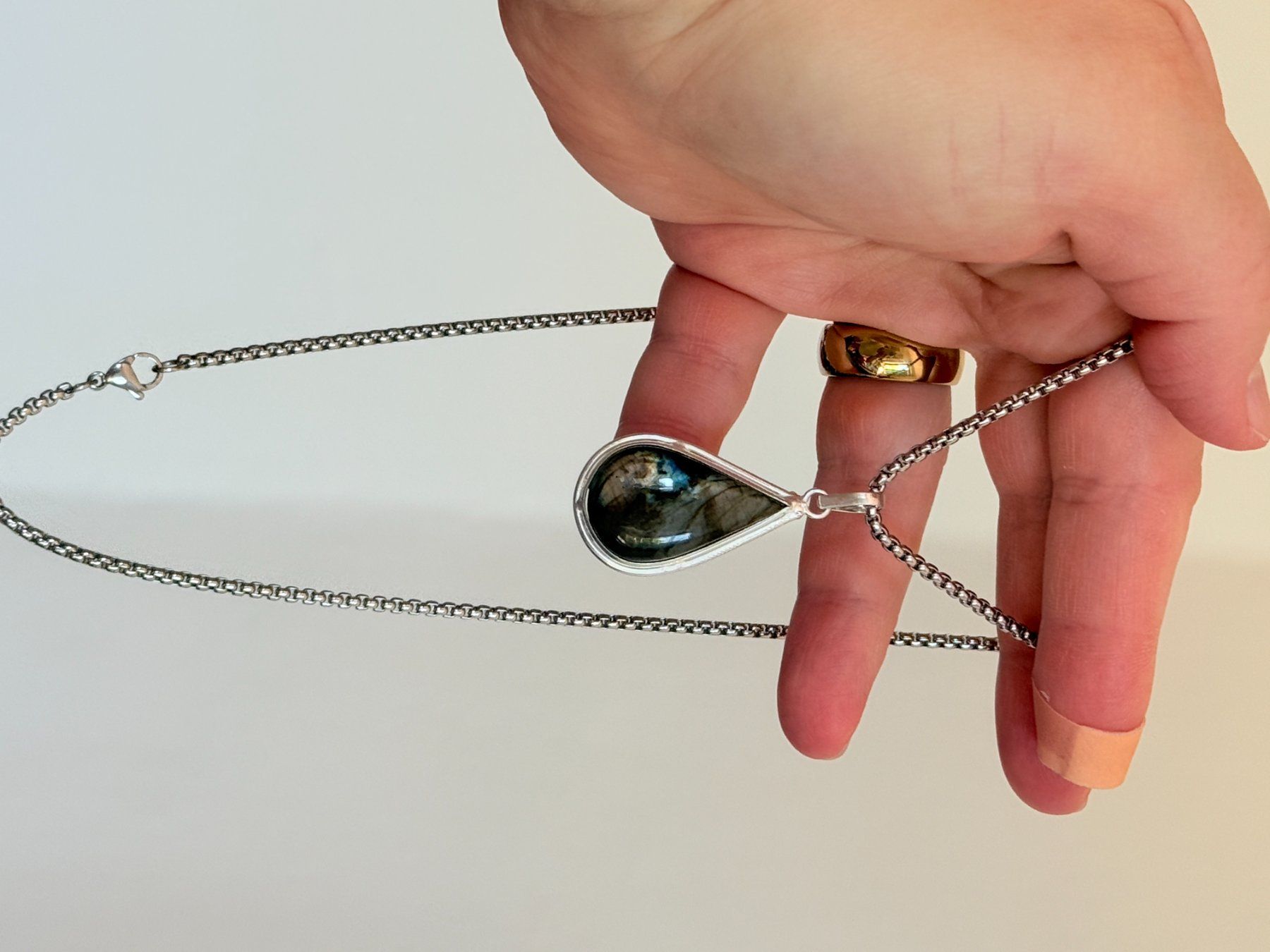 Ketten: Collier Labradorite , forme de goutte ✨... – Neu und originalverpackt aus Genève von AWWA 6