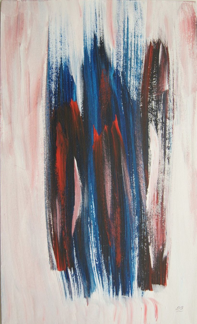 Dipinti: kl. Gemälde: Blau-Rosa – Usato da Fribourg venduto da erw_68dx