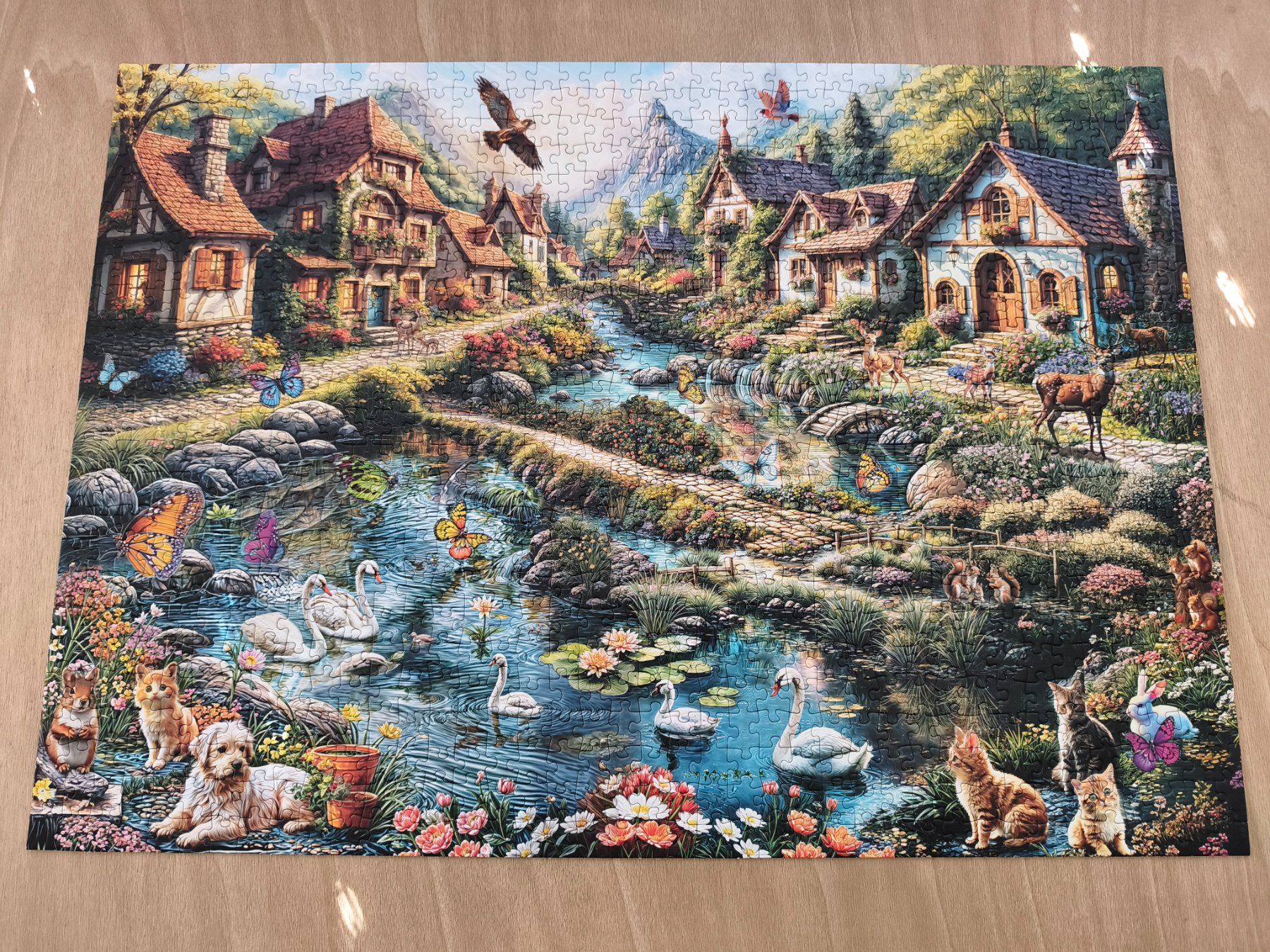 Puzzles: 1000 Puzzle Schmidt, Dörfchen am Waldrand – Neuf (Voir description) à Obernau par stimeroli 1