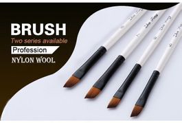 Lot pinceaux bois pour aquarelle, 12 pcs Pinselset aus Holz