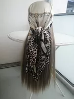 Extensions mit Haarband und Kopftuch mittelblond