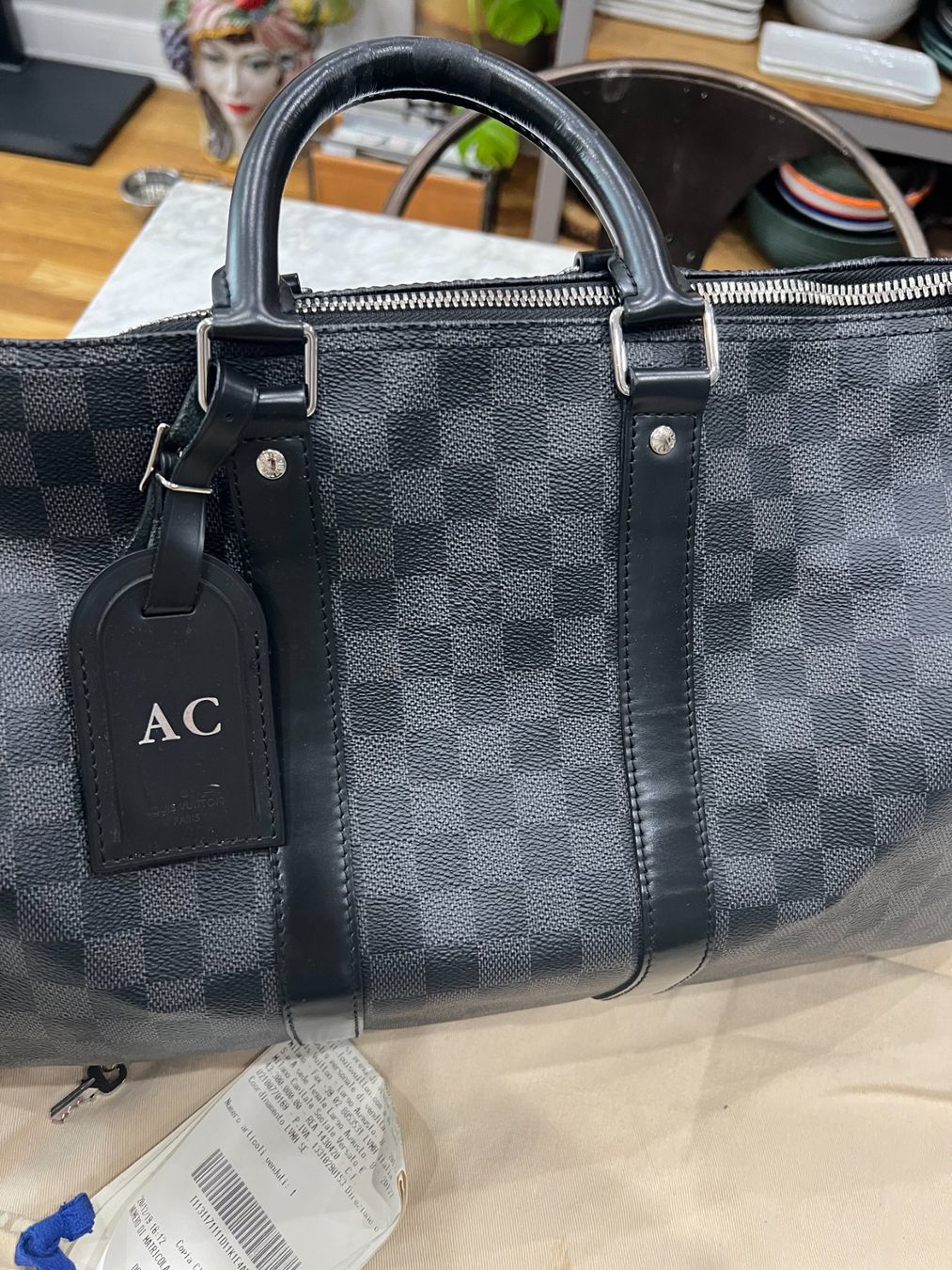 Louis Vuitton Borse: Luis Vuitton Keepall 45 Graphite Black – Usato da Zürich venduto da and_vp7g 1