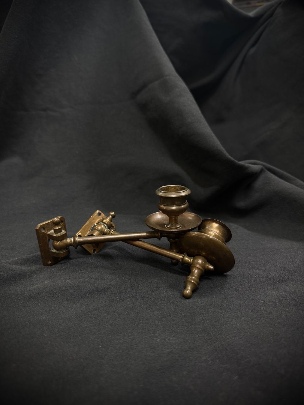 Portacandele: Vintage - Antique Brass Candlestick Holders Set 2 Wall Mount – Usato da Bern venduto da nkink 2