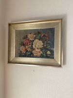 Rosen-Stillleben Gemälde, gerahmt, Vintage, Top Zustand!
