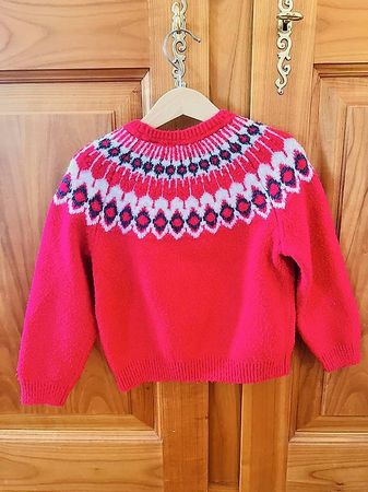 Kinder-Pullover Gr. 104  Norweger-Muster