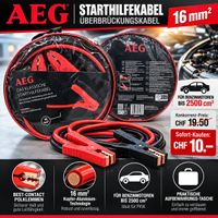 AEG Starthilfekabel 16 mm² Überbrückungskabel Benzin 2500ccm