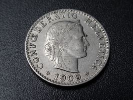 Schöner 20 Rp. 1909 ab Fr. 2.--