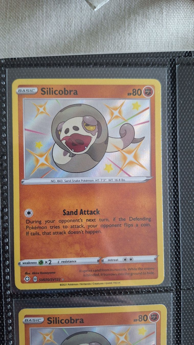 Pokémon Carte collezionabili: Shiny Silicobra - Shining Fates – Usato da Altstätten SG venduto da GGsGameshop