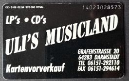Taxcard - Uli's Musicland - D