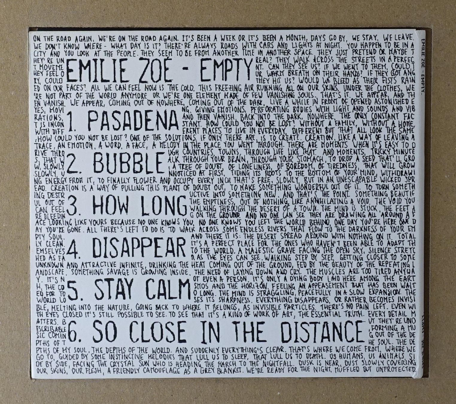 CD: Empty - Schweiz - D20 – Usato da Sessa venduto da discoverymedia 1