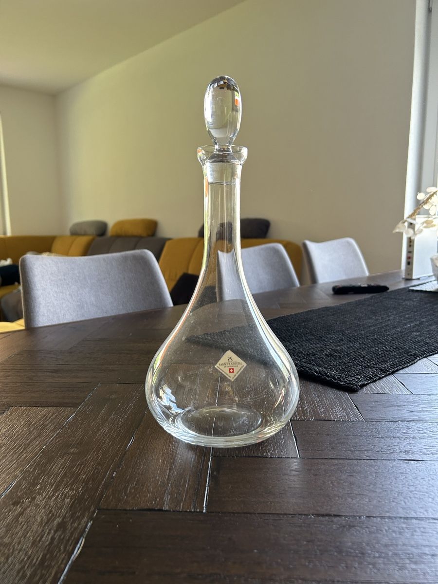 Caraffe: Sarner Kristall Karaffe, Weinkaraffe, Dekanter – Nuovo (secondo la descrizione) da Urtenen-Schönbühl venduto da daremare