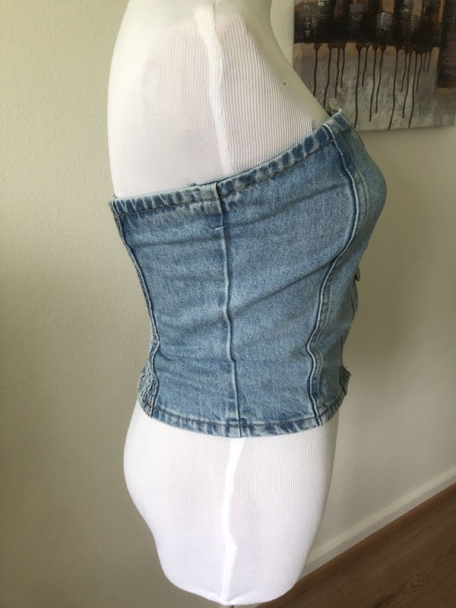 Pull&Bear Top: Damen Jeans Top Gr. 34 – Usato da Schaffhausen venduto da Fixier 1