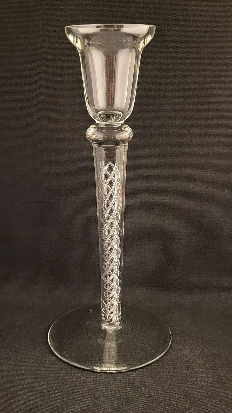 Bougeoirs: Glas-Kerzenständer mit Spirale – D'occasion à Basel par spinne02