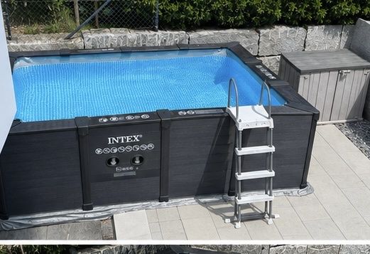 Intex Schwimmbad: Intex Graphite Gray Pool, 400x300x124cm – Gebraucht aus Bütschwil von hfs2010