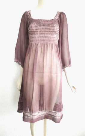 NILE Seiden Kleid schöne Details, Gr. XS