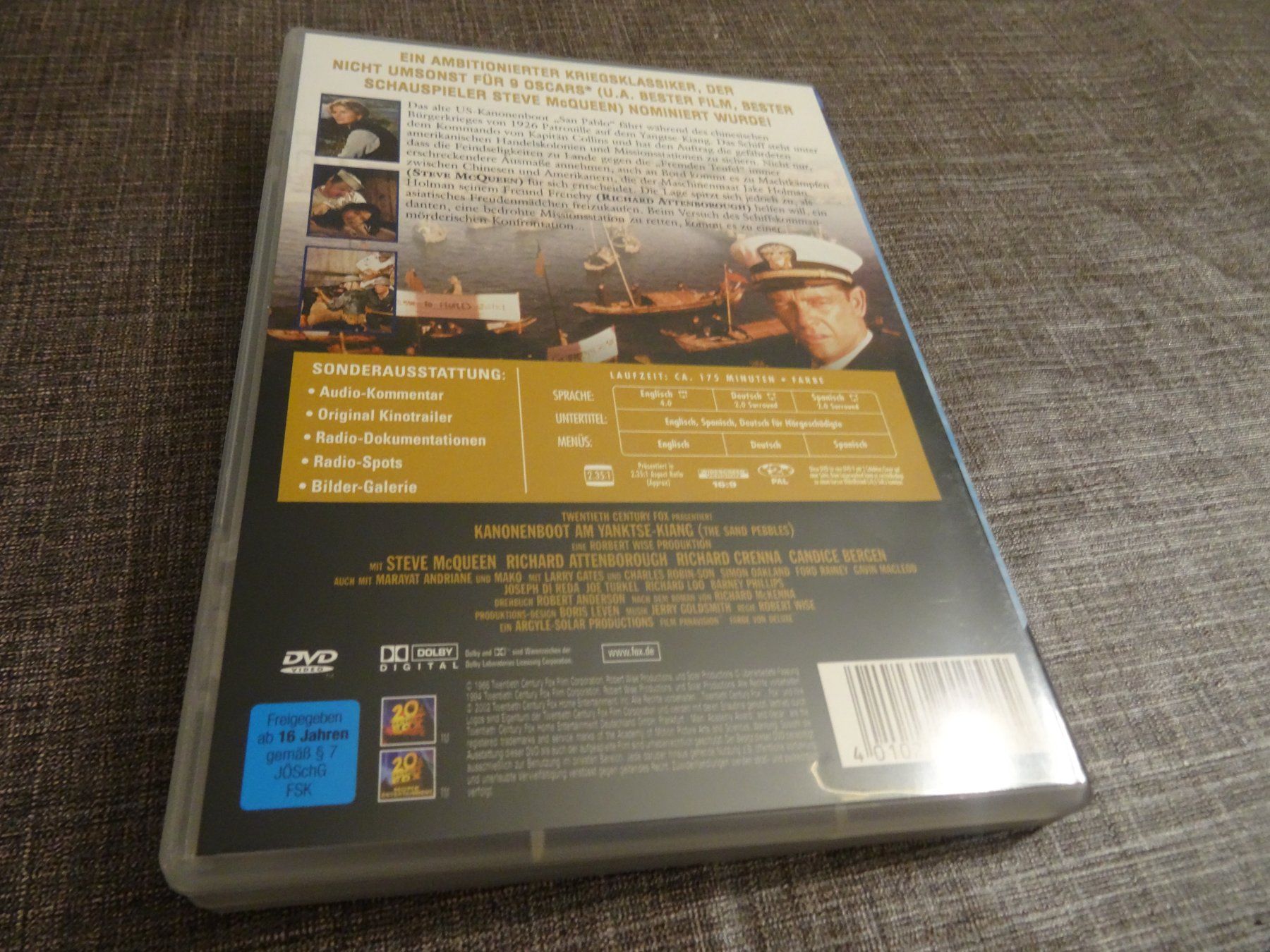 Tutti i DVDs: DVD Kanonenboot am Yangtse-Kiang Steve McQueen – Usato da Olten venduto da Disc-Verkauf 2