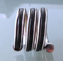 Handgefertigter Silber 925 Spiralen Fingerring Gr. 57