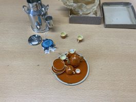 Miniatur Teeservice Baechler Zinn