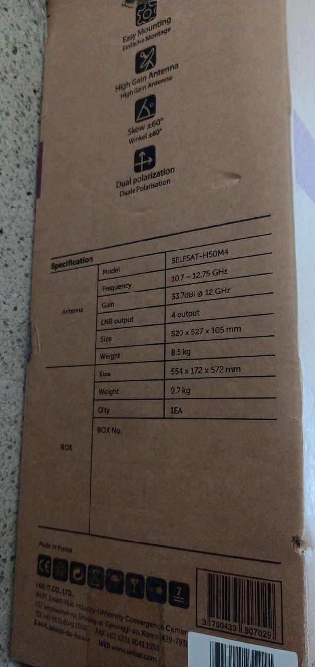 Radiocomunicazione: Selfsat H50M4 Satellitenantenne - originalverpackt – Nuovo (secondo la descrizione) da Schlieren venduto da Pascale07