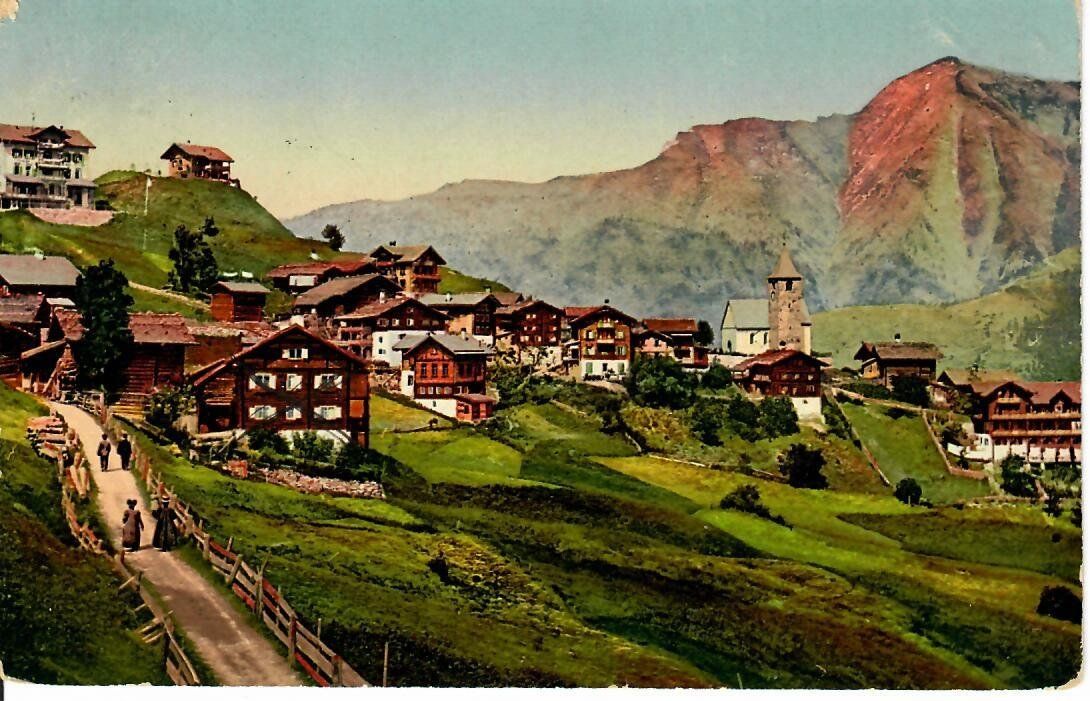 Ansichtskarten: Tschiertschen Dorf 1915 – Gebraucht aus Hochdorf von Ziegel-16