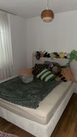 Boxspringbett 160x200, beige & cord
