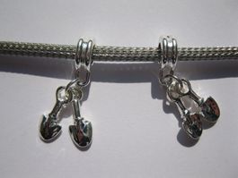 Anhänger, Dangle Schaufel, versilbert