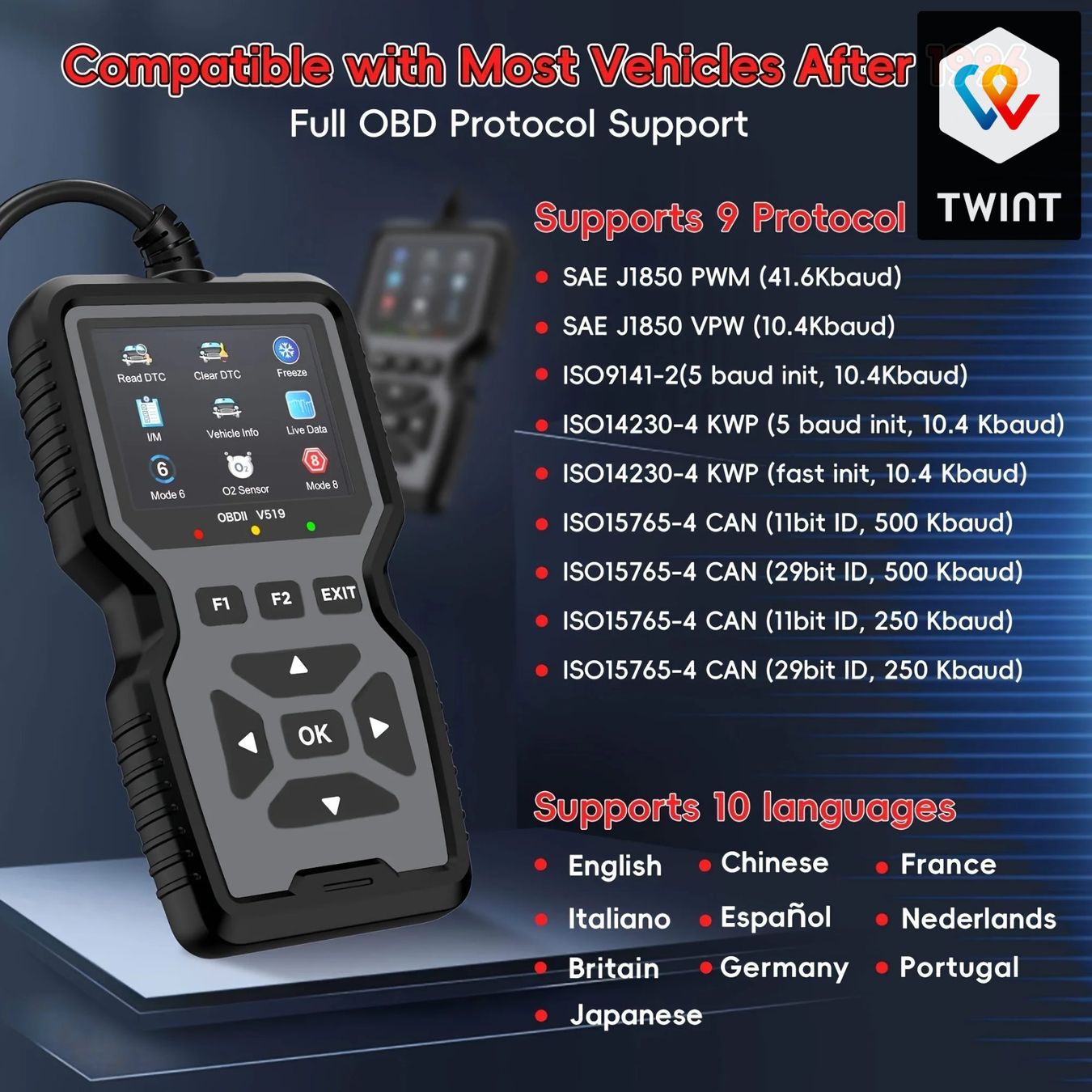 Tutti gli attrezzi: Scanner Auto OBD2/EOBD V519 - Diagnostic Rapide et Précis – Nuovo e nell'imballaggio originale da Saignelégier venduto da novamarket 1