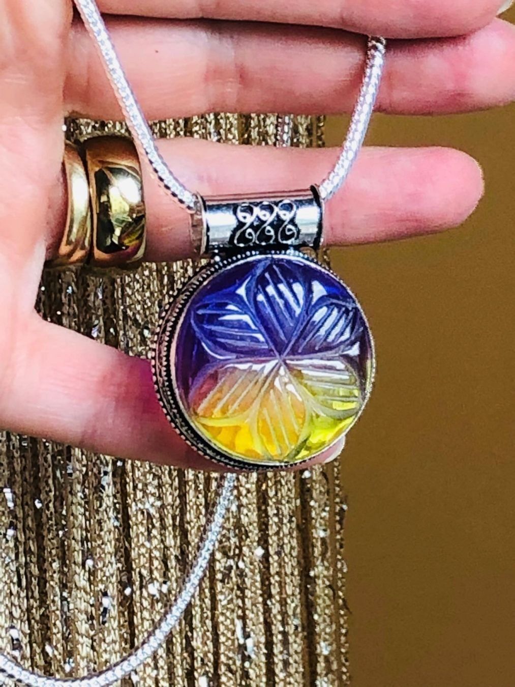 Catenine: Carved-Ametrine collier – Nuovo e nell'imballaggio originale da Genève venduto da AGBERG 3