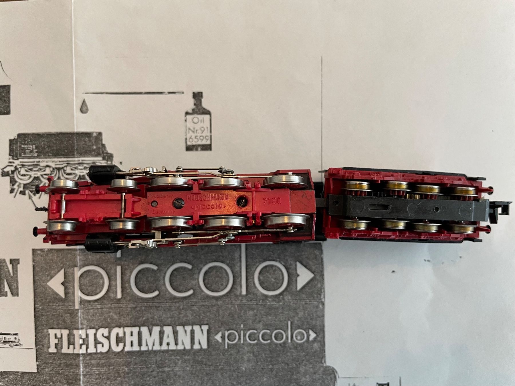 Fleischmann Modellini di ferrovie: Fleischmann 7160 DB Schlepptenderlok BR 038 mit Tender – Usato da Rorschach venduto da Karotten 5