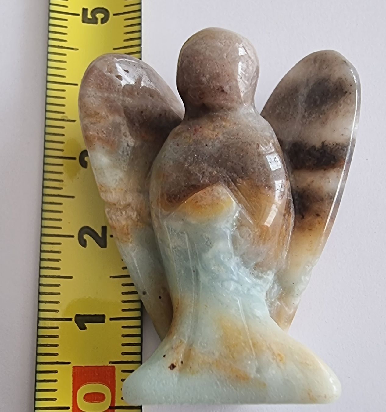 Statuette: Amazonit Engel Statue / Figur – Nuovo e nell'imballaggio originale da Menziken venduto da Mirager 2