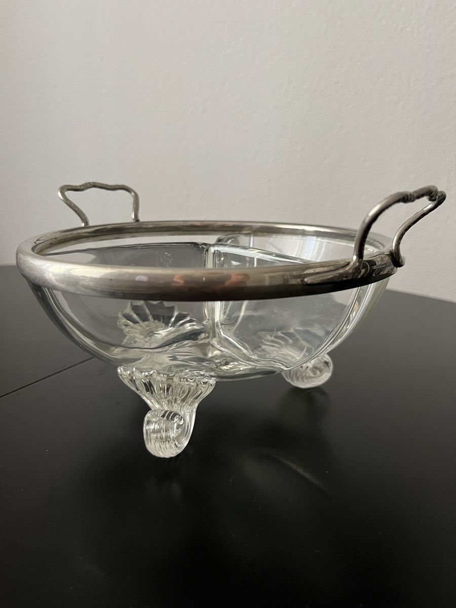 Ciotole: Glasschale mit Silber Ring – Usato da Zürich venduto da Nowstalgia 2