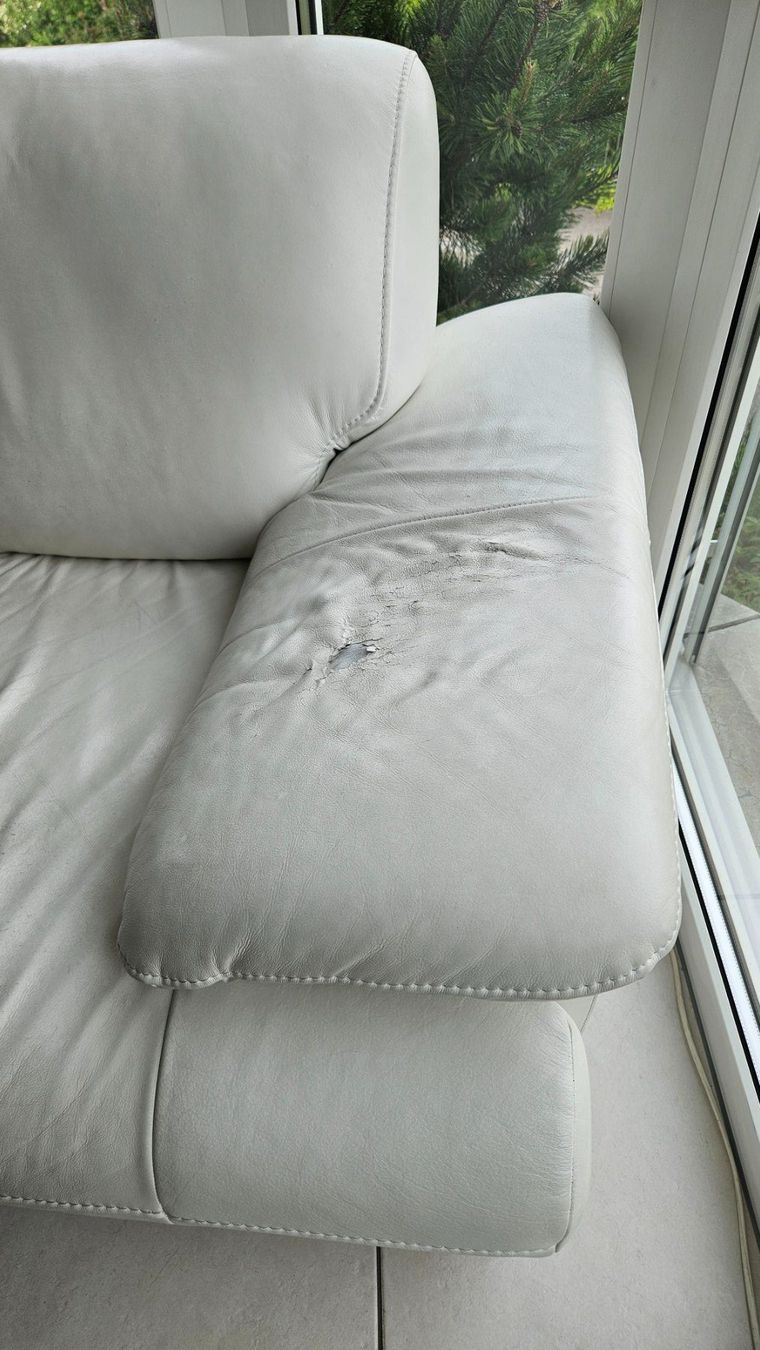 Divani: Echtleder-Sofa weiss 3-Plätze – Usato da Toffen venduto da mcurs00 1