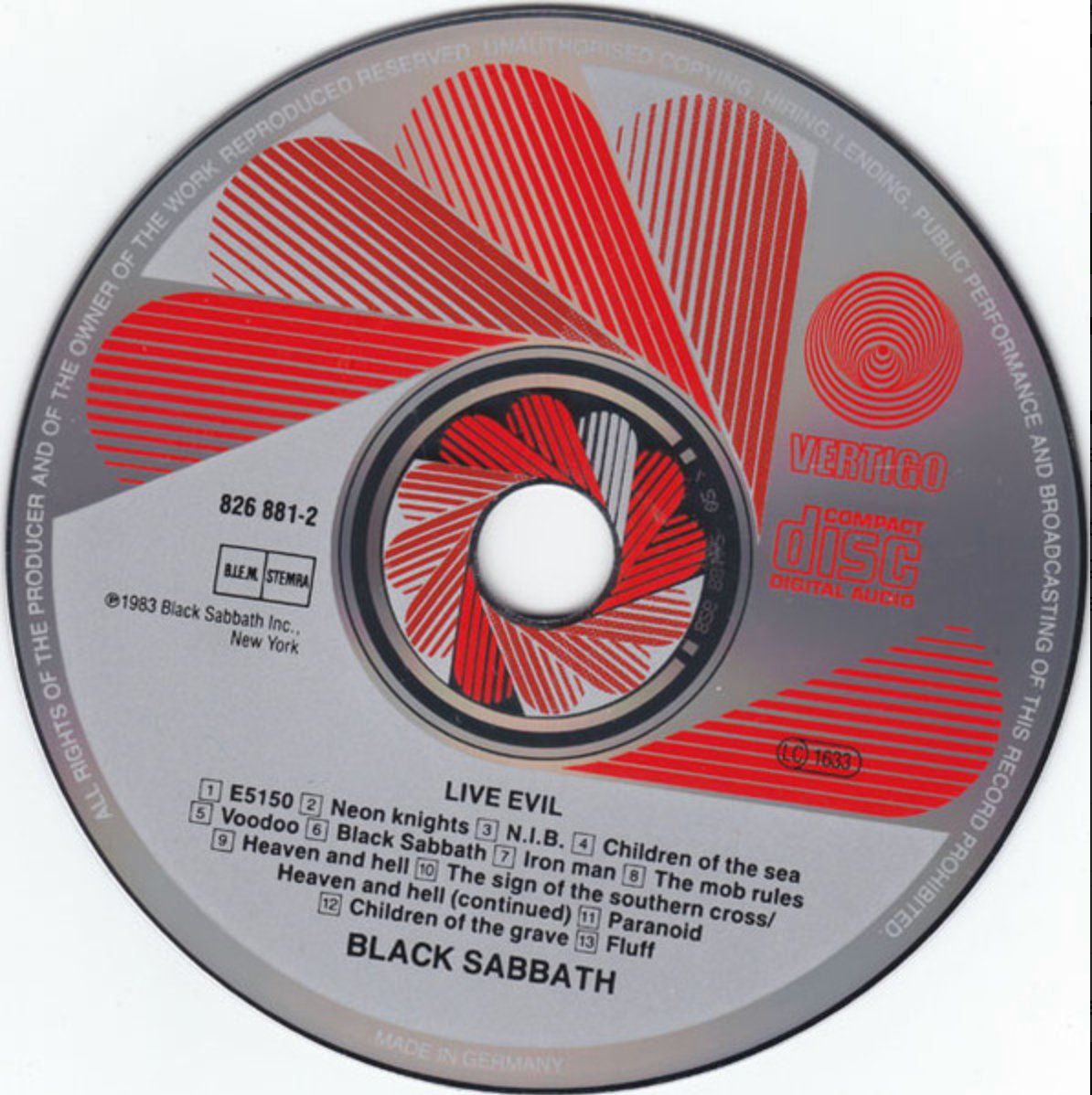 CD: Black Sabbath – Live Evil – Usato da Brunnen venduto da Barfly5 2