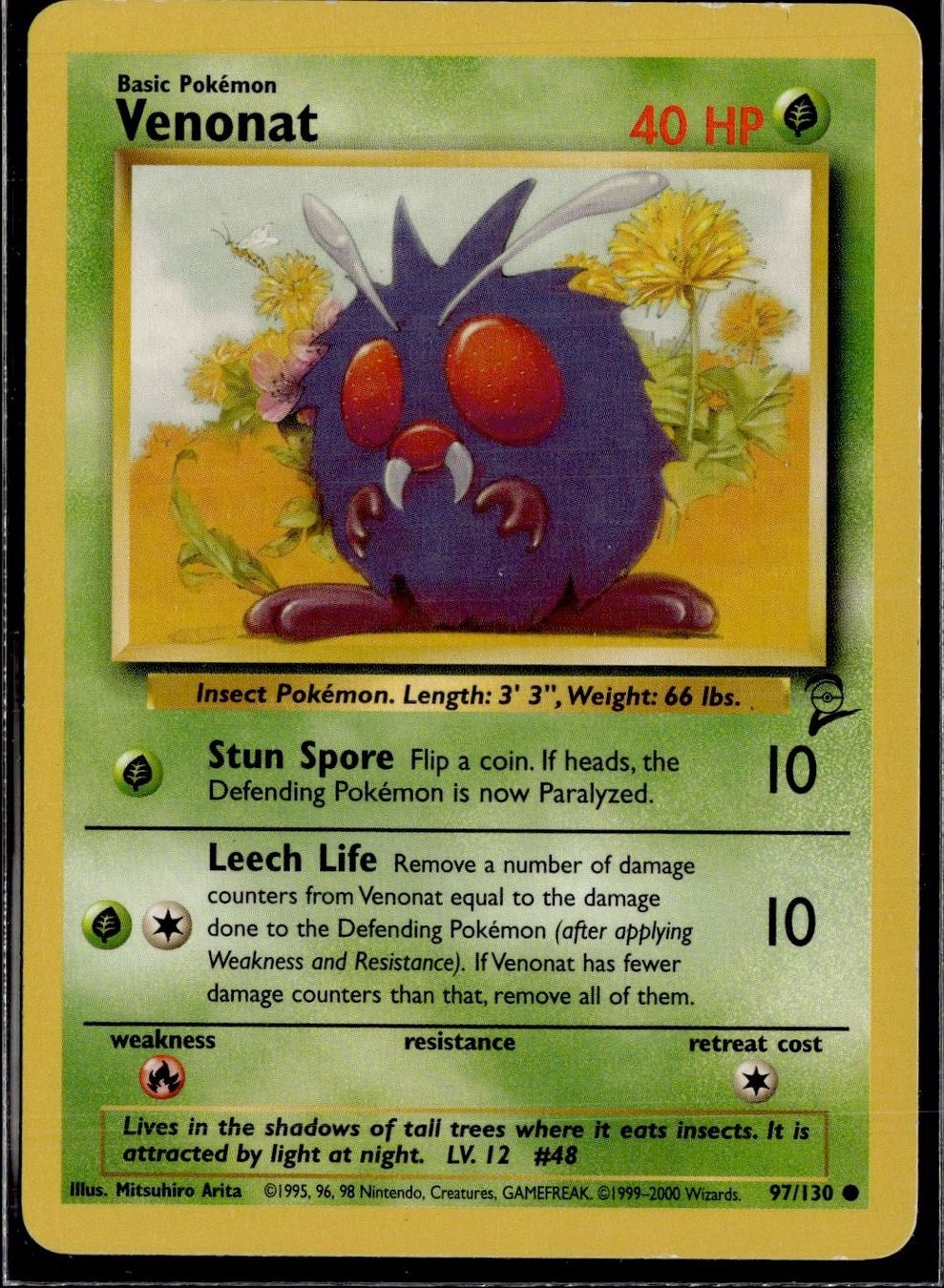 Pokémon Sammelbilder & Trading cards: Venonat Base Set 2 97/130 Pokémon 2000 – Gebraucht aus Zürich von pokemon_cards