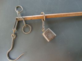 Schöne, kleine, antike Stangenwaage, 42 cm