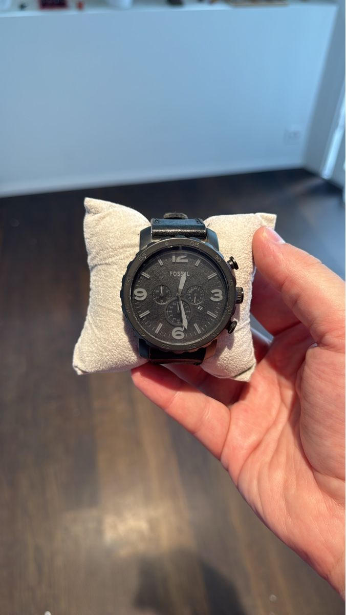Herrenuhr von Fossil, Chronograph, guter Zustand, Schwarz