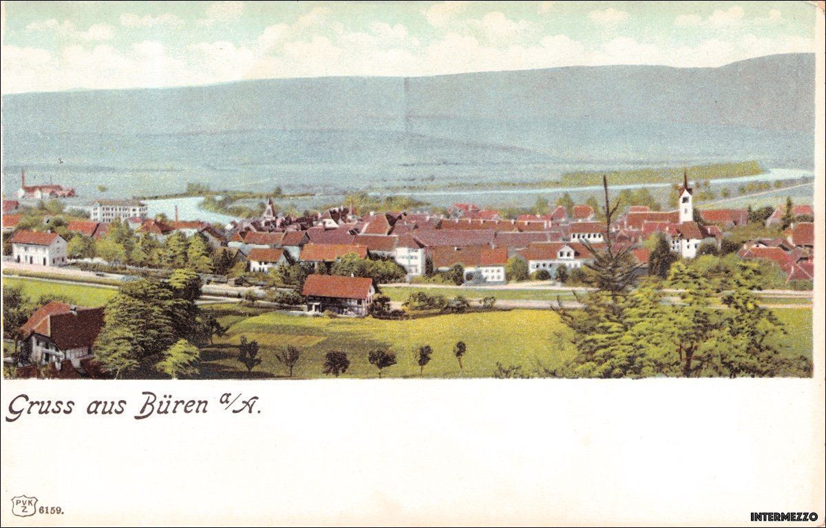 Cartes postales: Büren an der Aare BE // Gruss Litho – D'occasion à Basel par intermezzo12