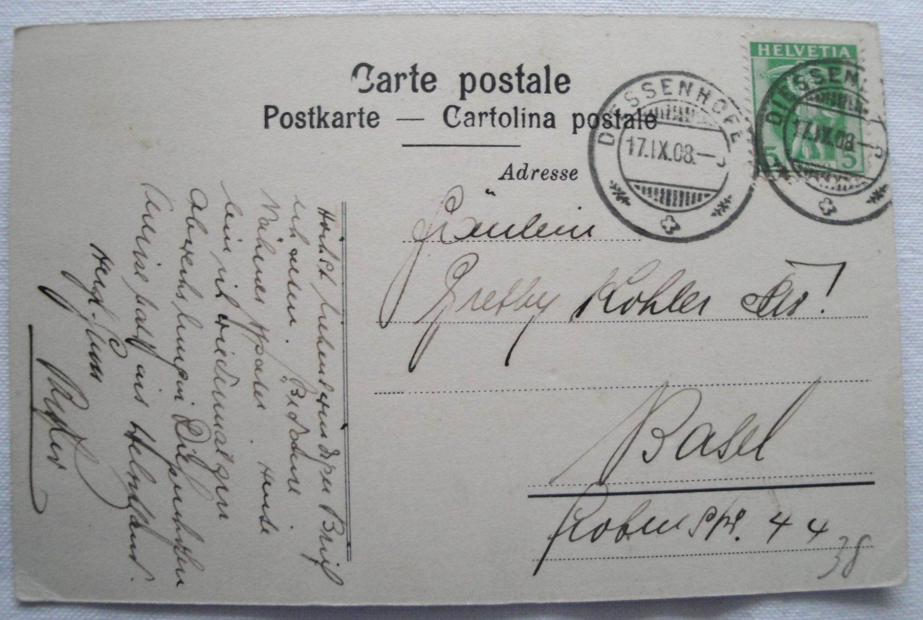 Cartoline postali: 5 schöne Ansichtskarten von Diessenhofen – Usato da Schaffhausen venduto da Hottschili 1